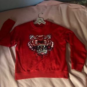 Long sleeve kenzo red n bleue